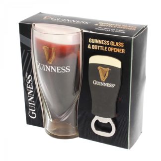 Official Guinness Gift Set With Pint Glass and Bottle Opener