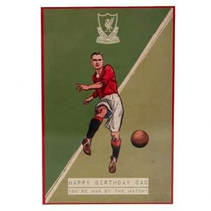 Liverpool FC Retro Dad Birthday Card