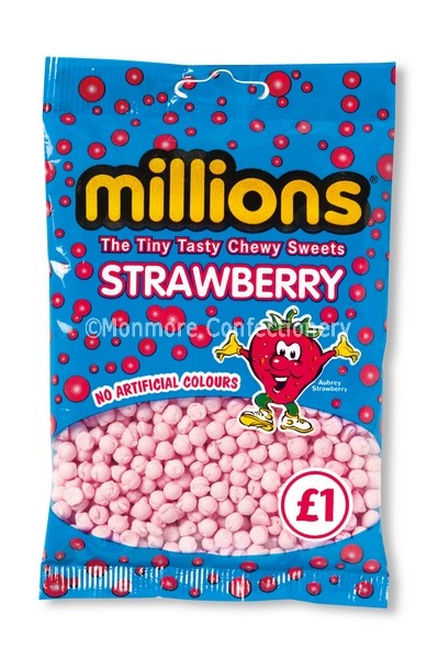 Millions Strawberry 100g Bag