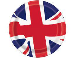 Union Jack Paper Plates x 16