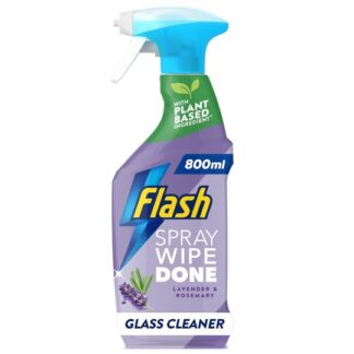 Flash Spray Wipe Sparkling Glass Cleaner Lavender and Rosemary 800Ml
