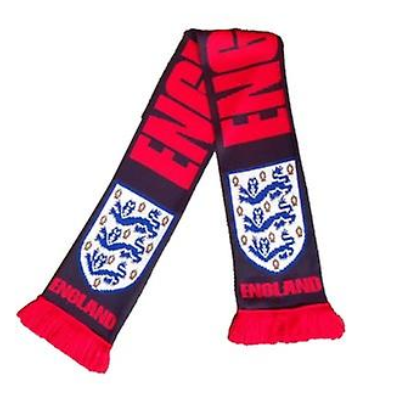 England Football Named Scarf Navy Red