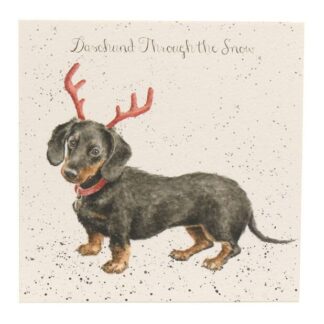 Wrendale Design Greeting Dachshund Through The Snow