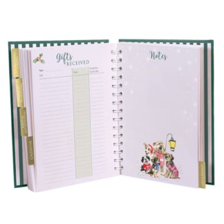 Wrendale Designs Christmas Planner Rockin Robins Inside