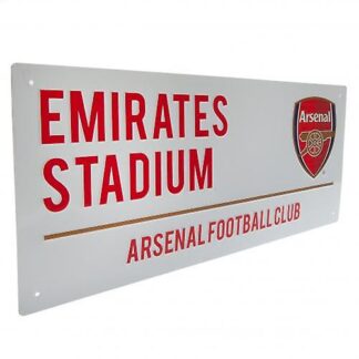 Arsenal FC Street Sign - White