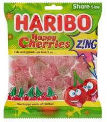 Haribo Happy Fizzy Cherries Big Share Bag 160g