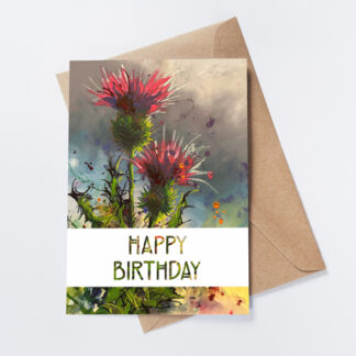 Thistle Happy Birthday Card